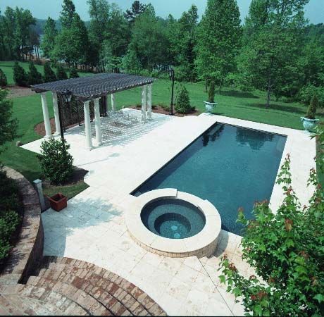 Custom-build geometric pool in Sugar Hill, GA