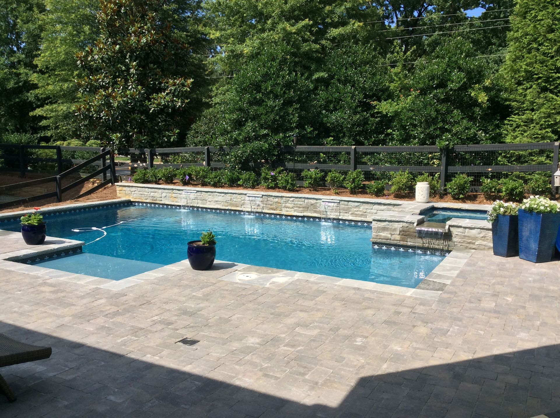 Custom-build geometric pool in Ball Ground, GA
