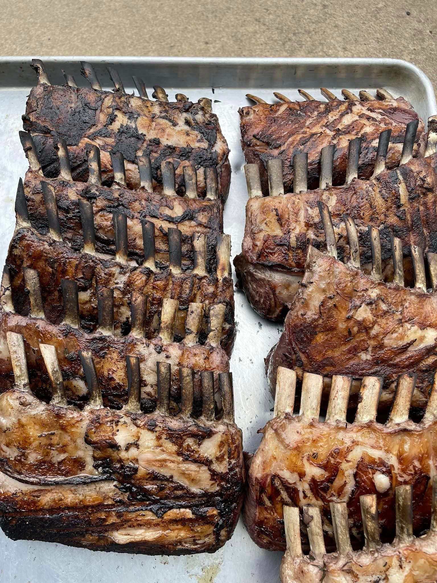 Cooked lamb chops