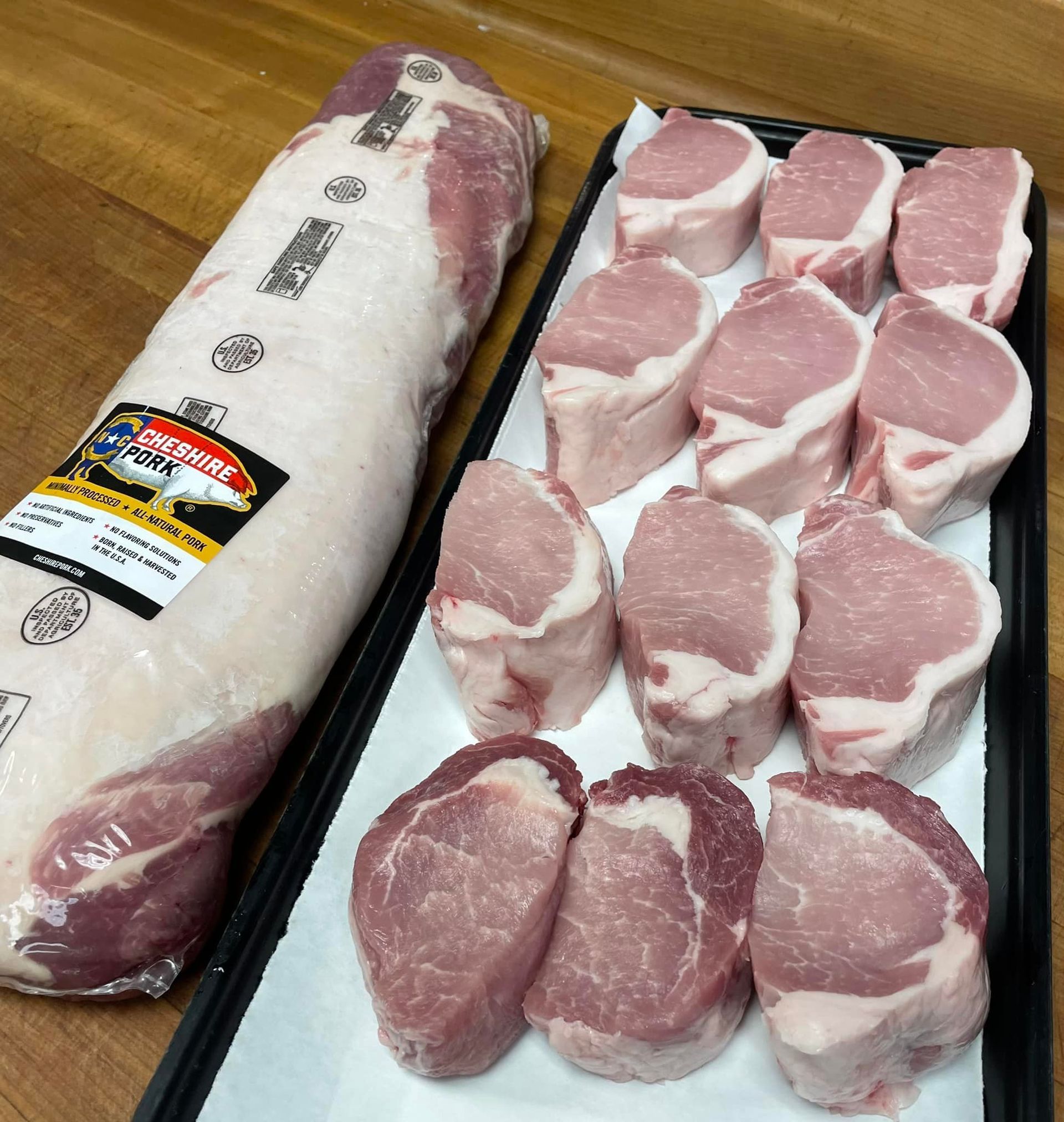 Boneless pork chops