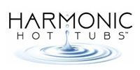 Logo for Harmonic Hot Tubs. Text includes 