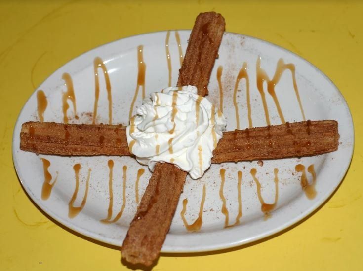 Churros on a plate
