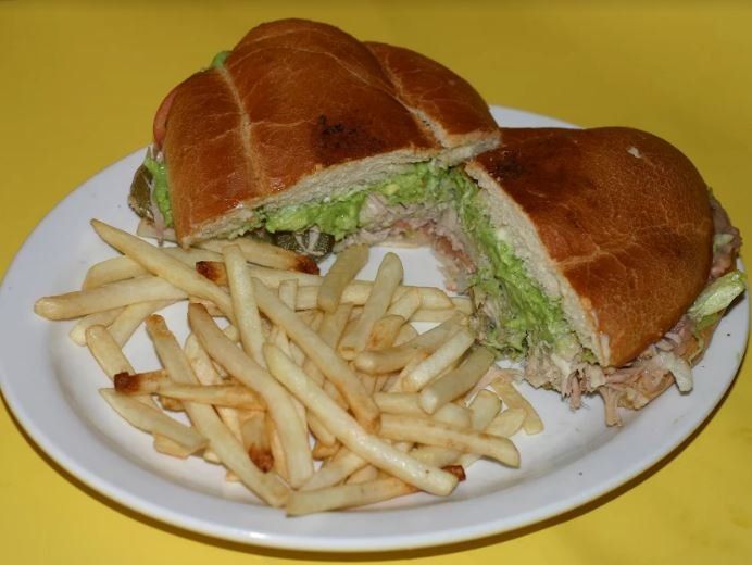 Sandwich and fries