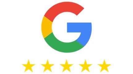A google logo with five stars on it