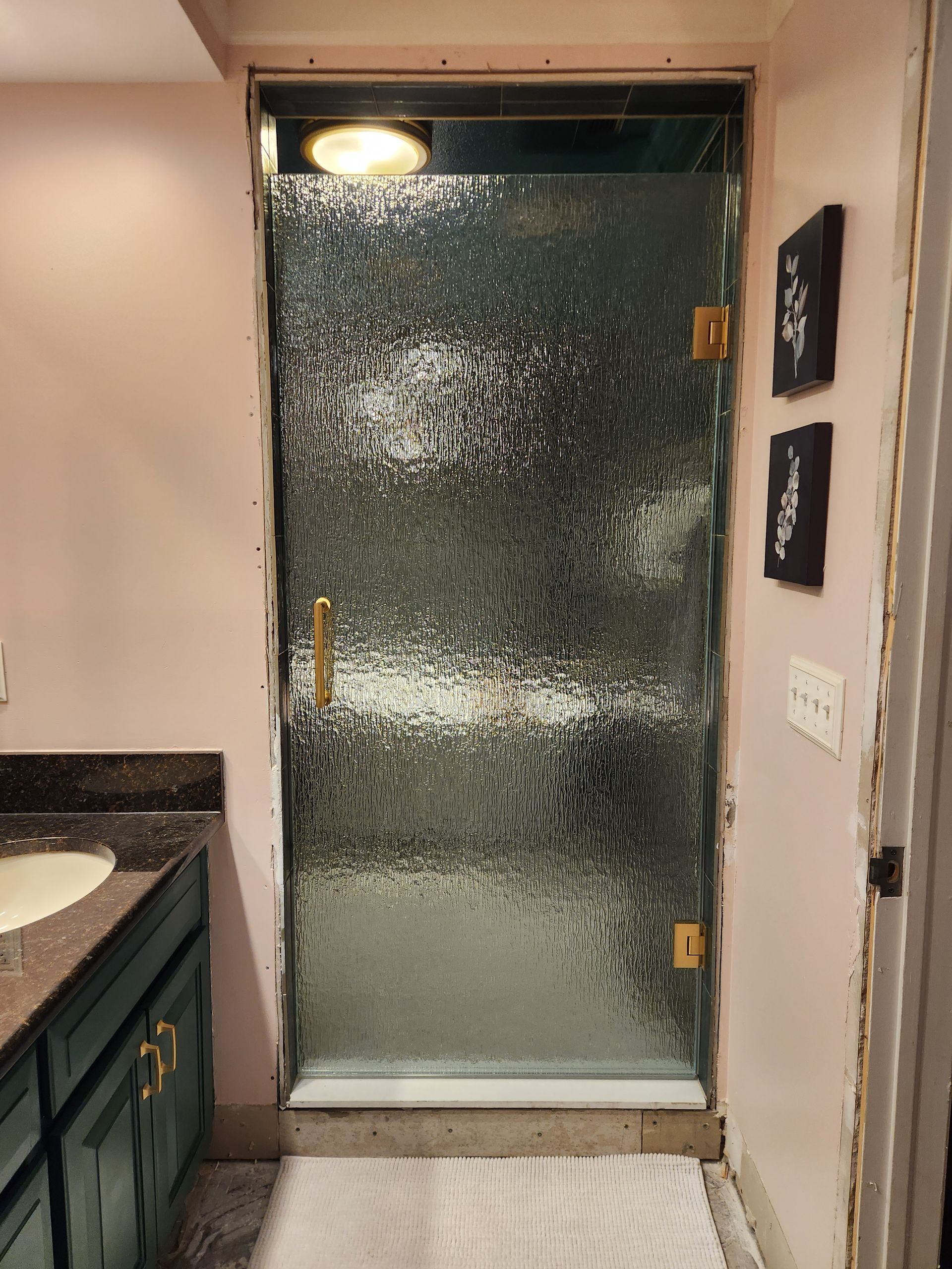 3/8 rain glass with satin brass