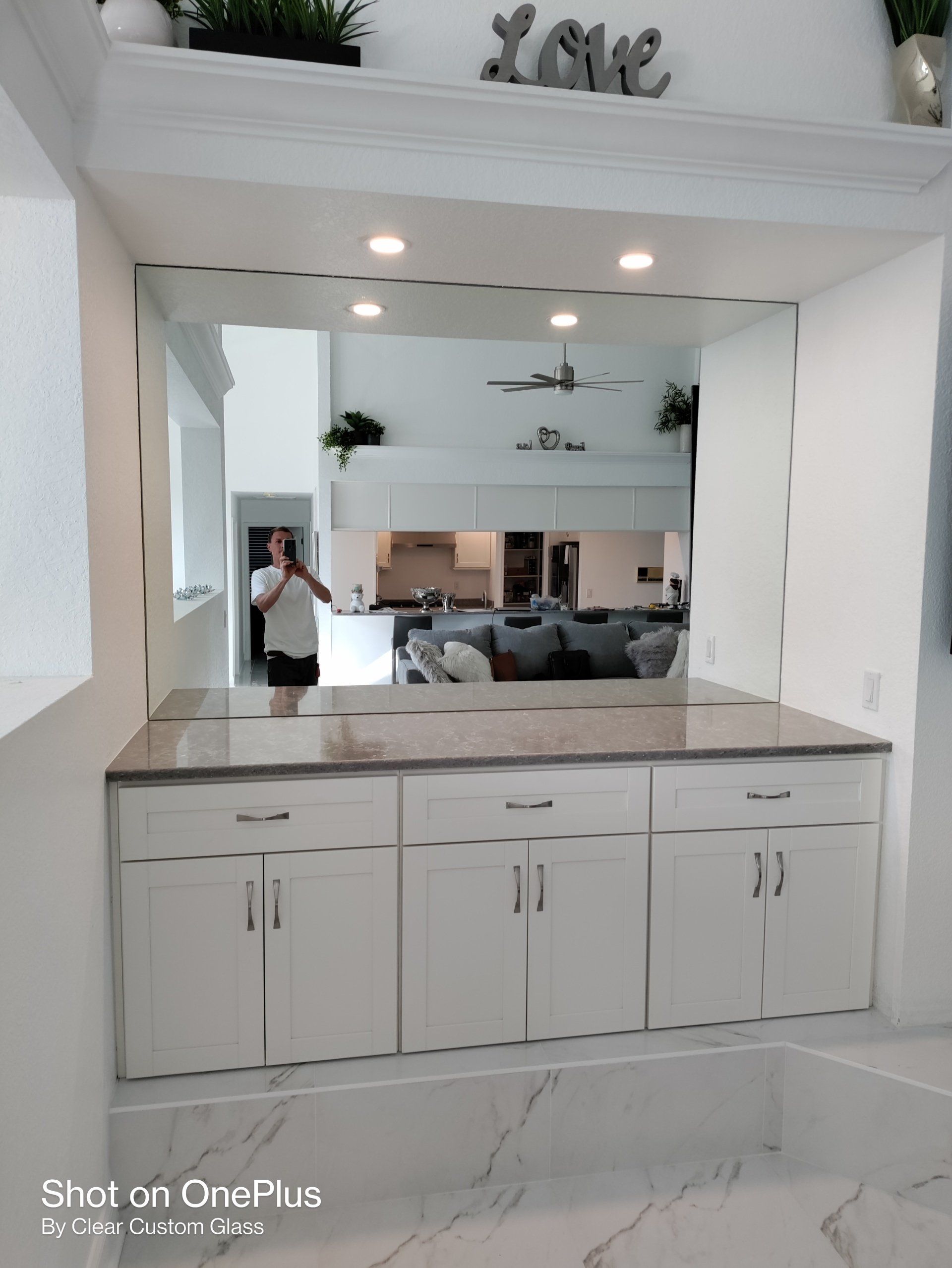 Mirror and glass work