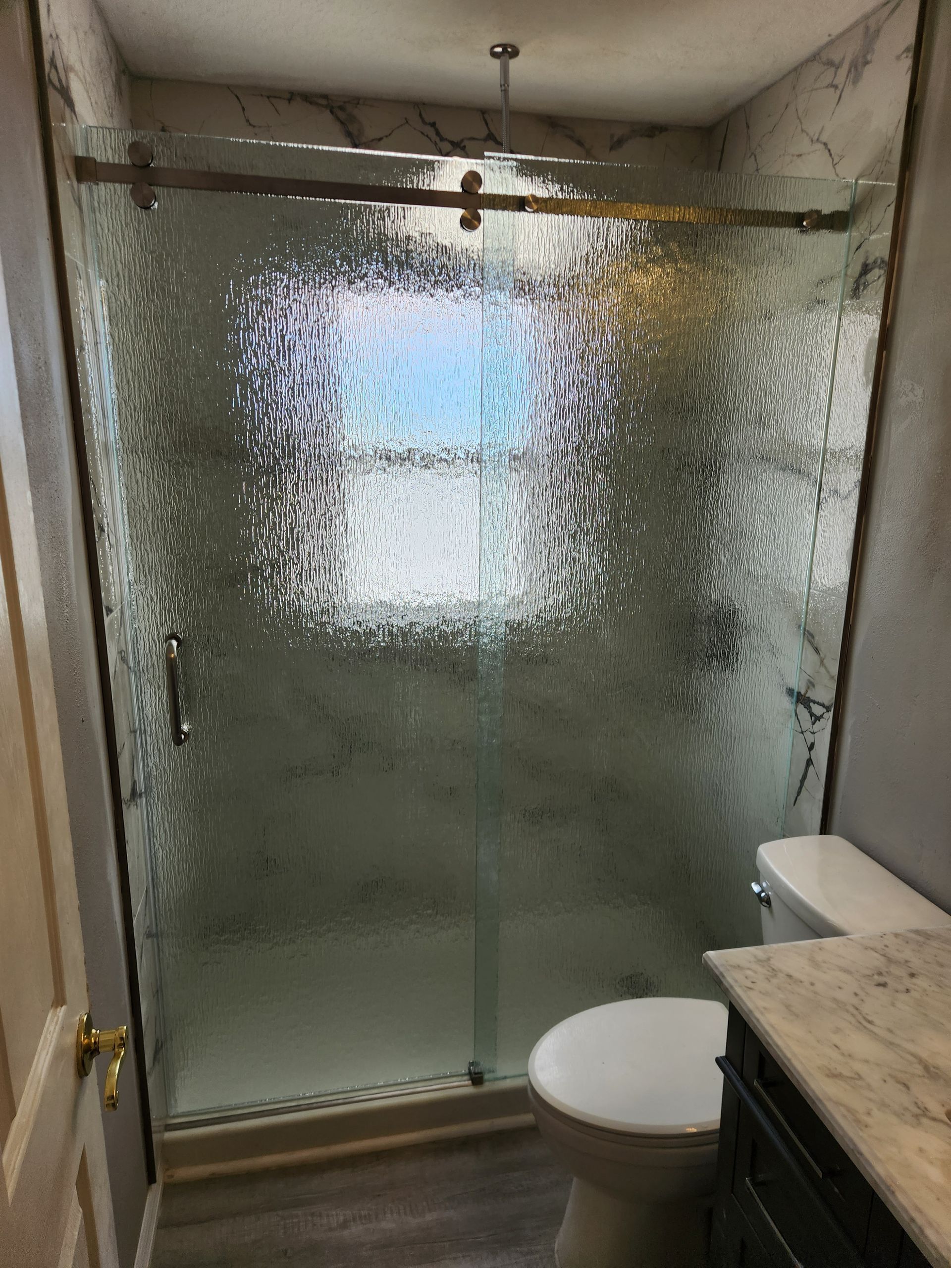 3/8” Rain Glass Serenity Slider Brushed Nickel