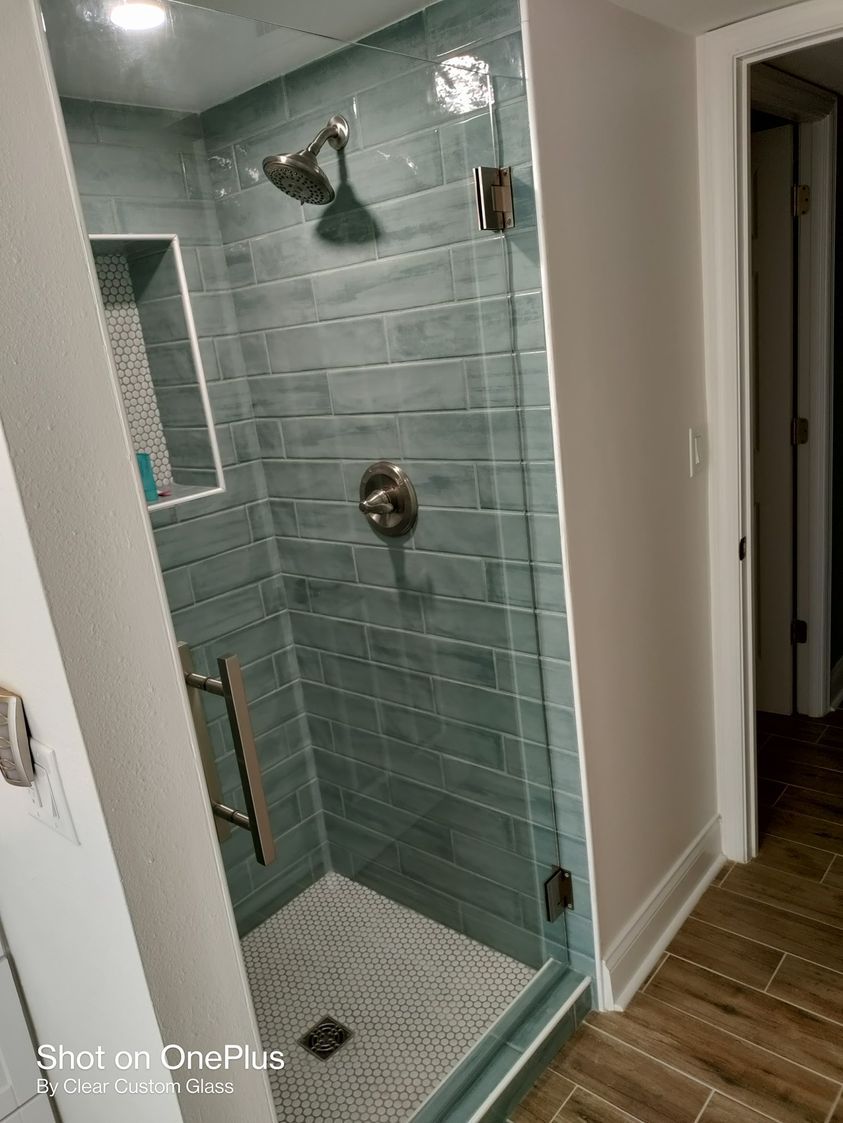 Shower Enclosure Brushed Nickel