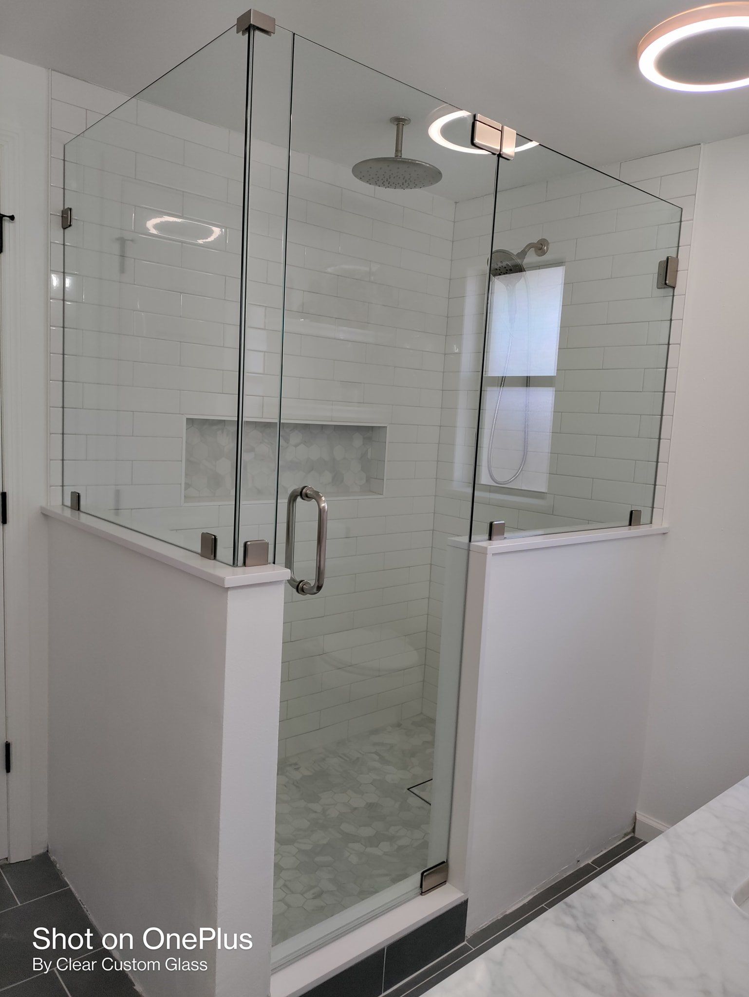 Shower Enclosure Brushed Nickel