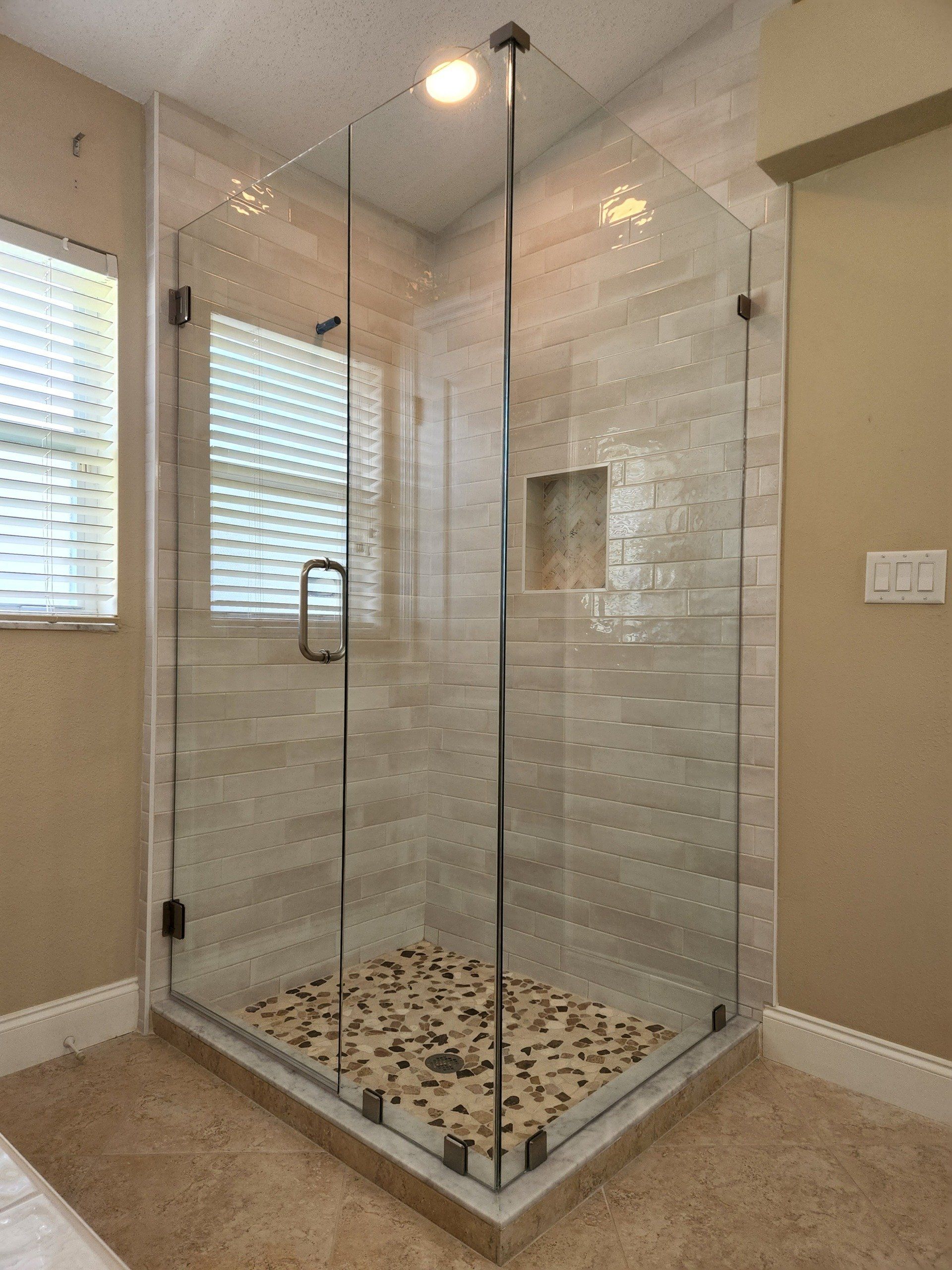 Shower Enclosure Frameless Brushed