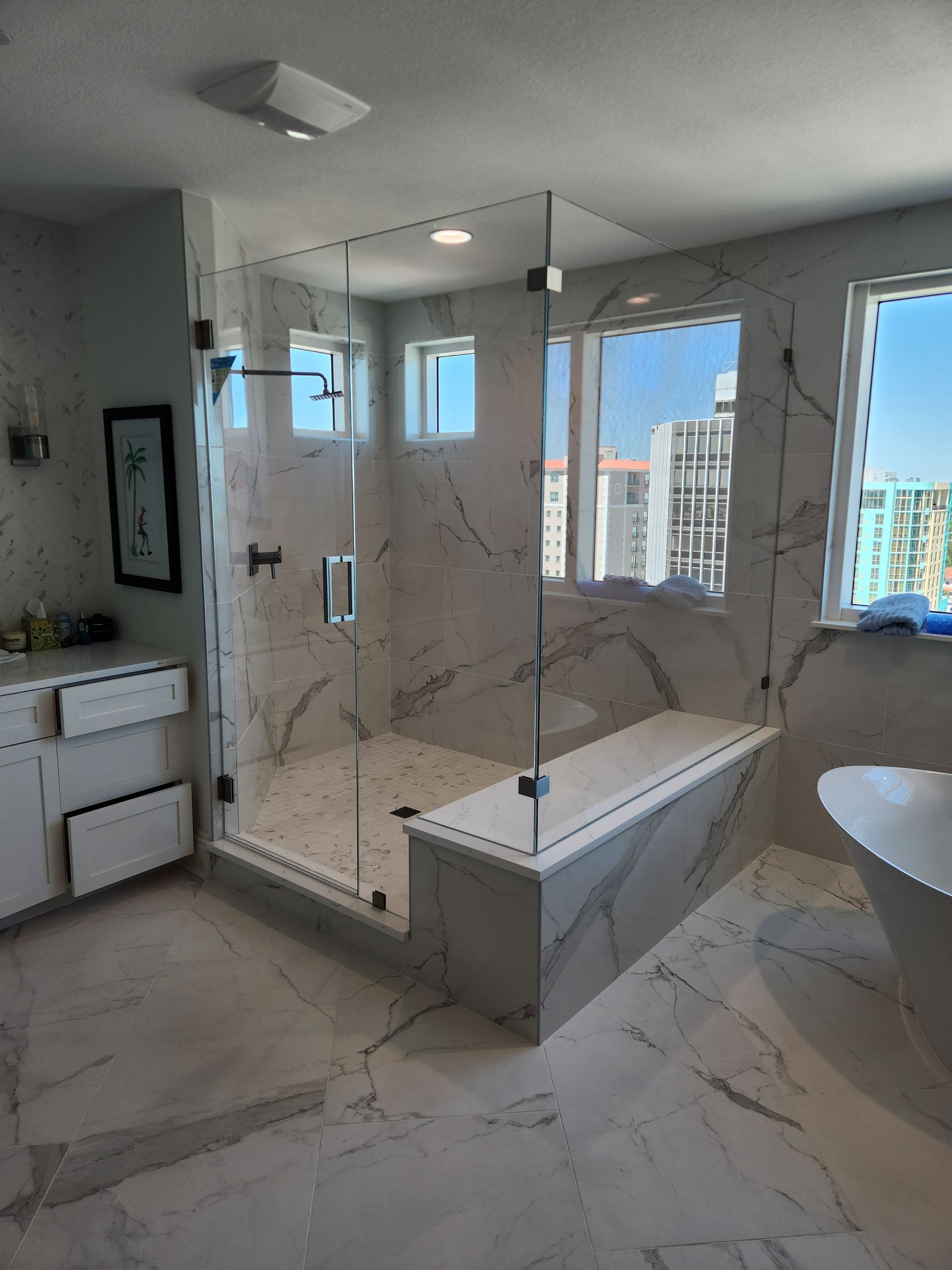 Bathroom with a walk-in shower
