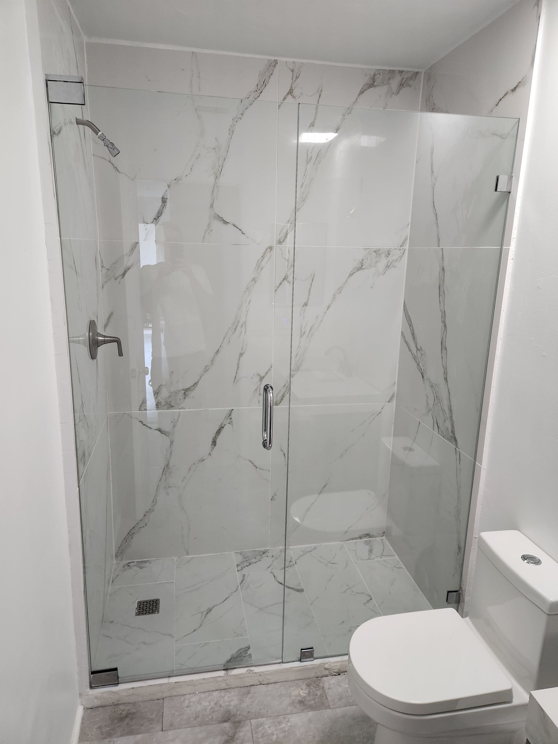 Clear Glass with Chrome Clamps