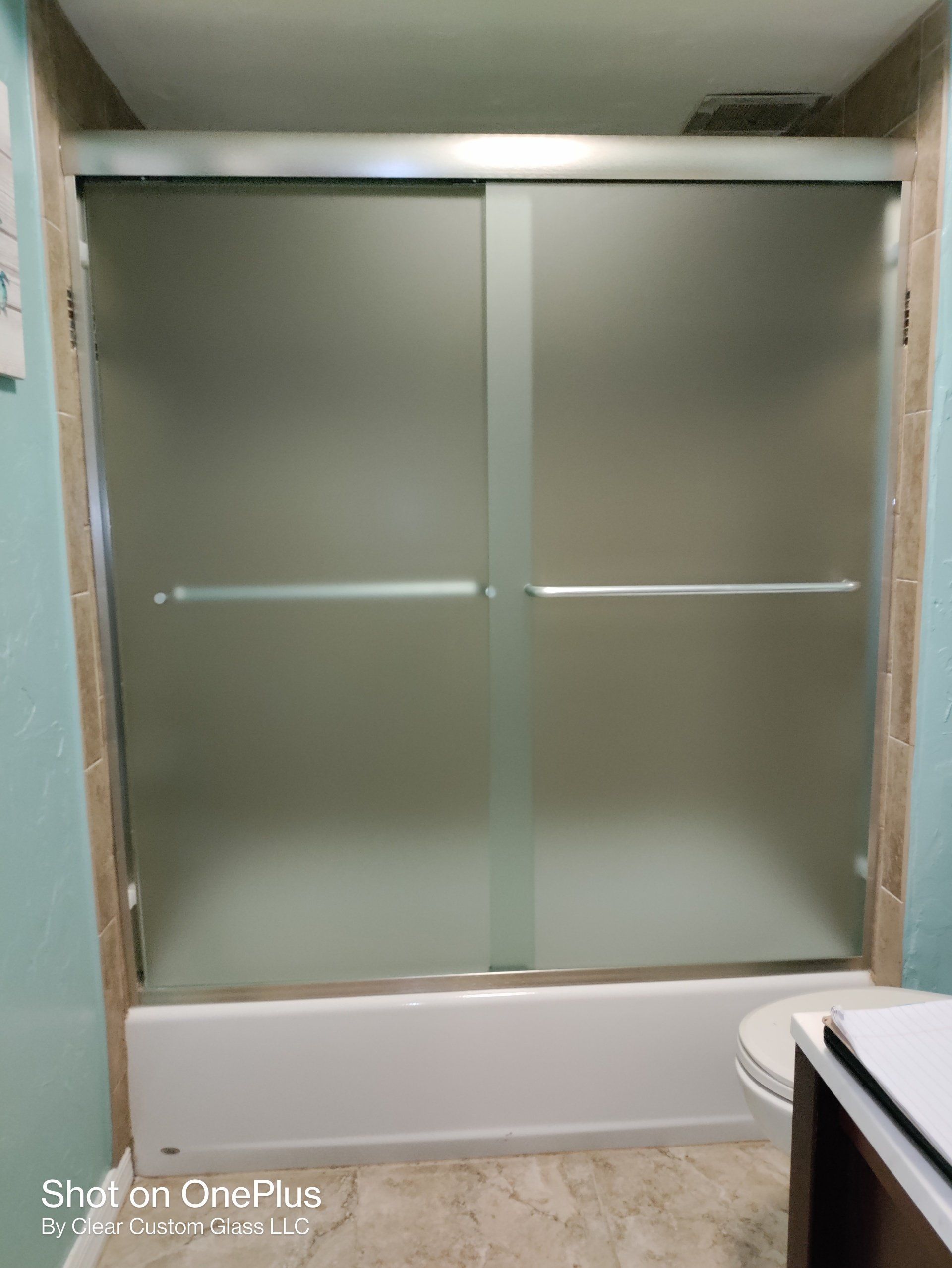 Shower Slider with privacy glass