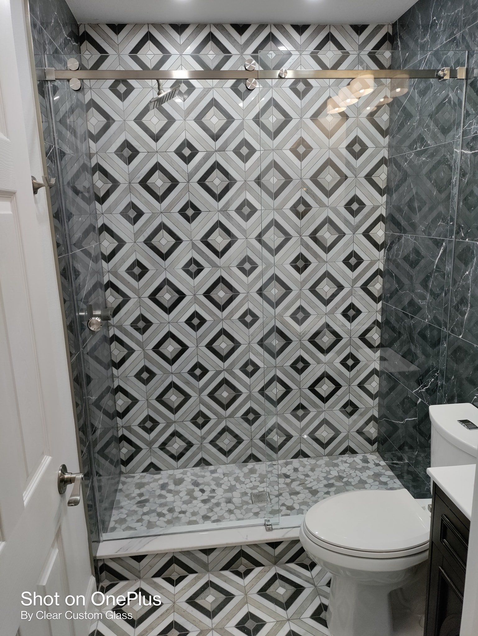 Shower Slider brushed nickel