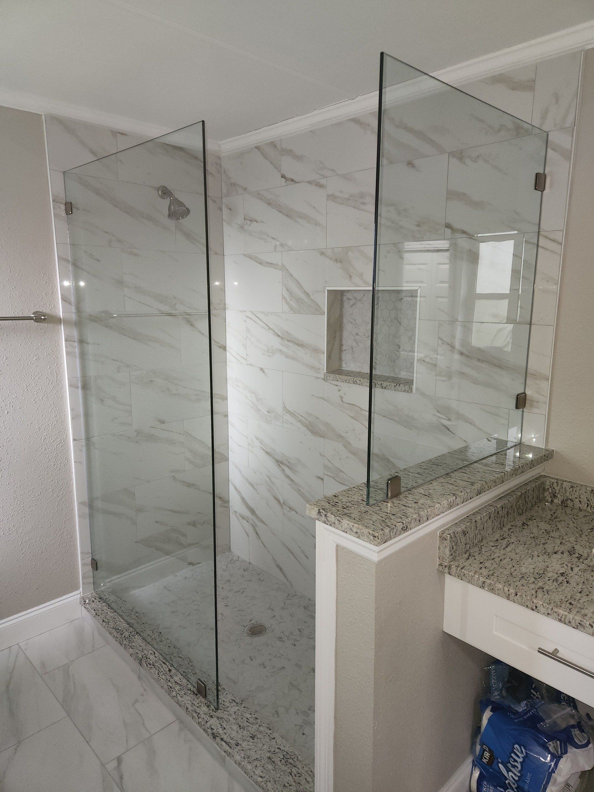 Splash Guard with Brushed Nickel