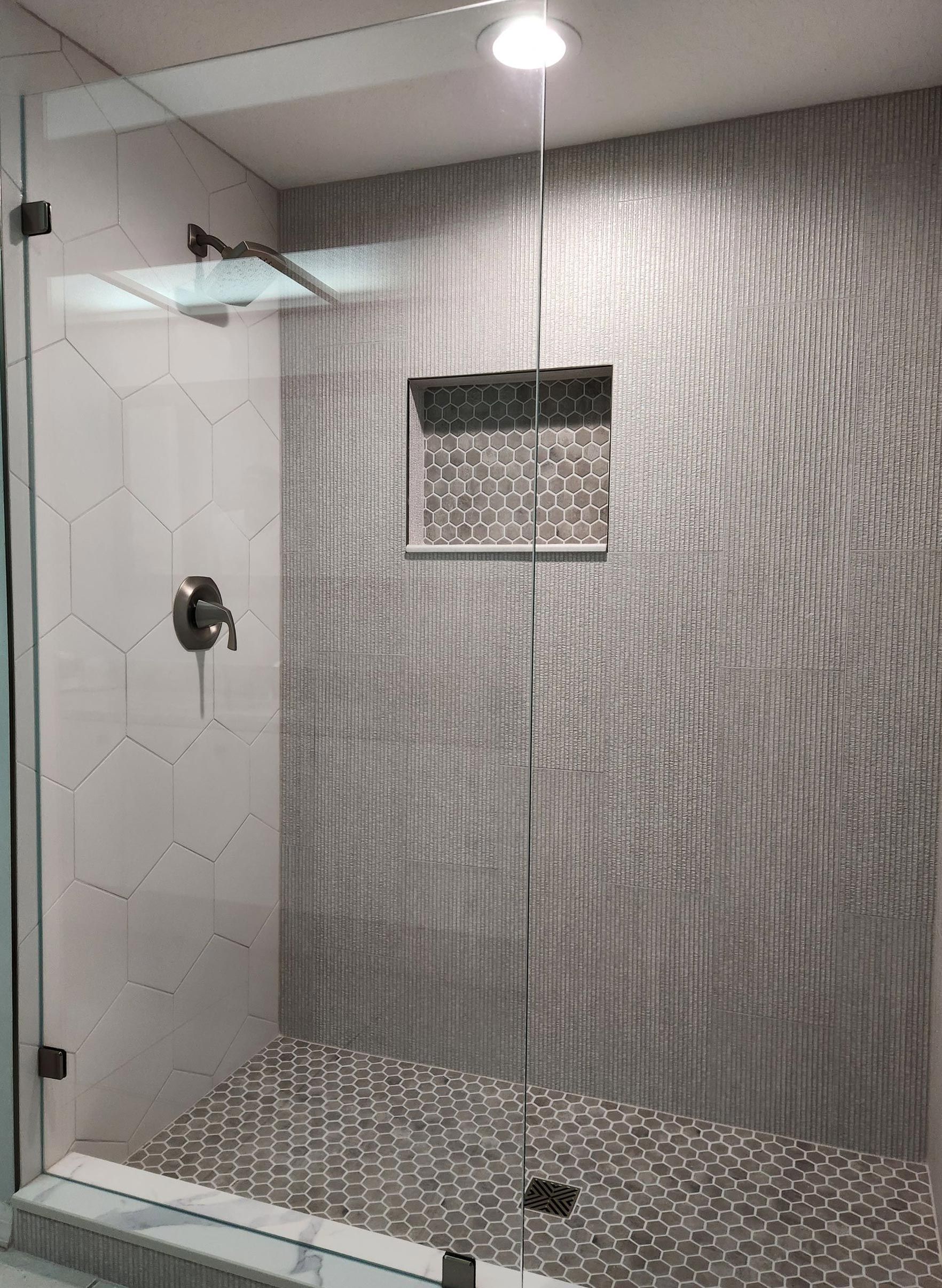 3/8” Low Iron Glass Brushed Nickel Clamps