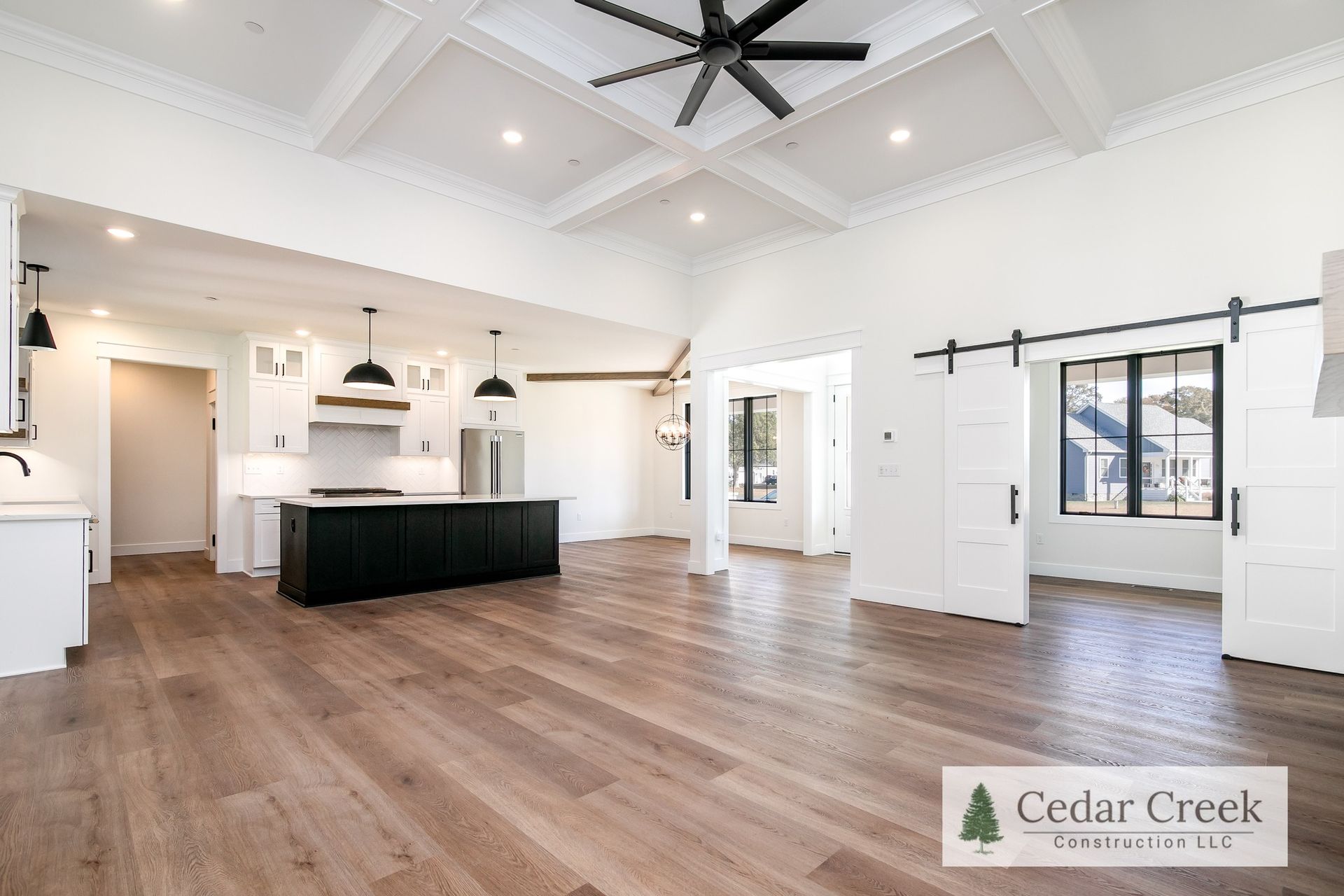 Kitchen and room view