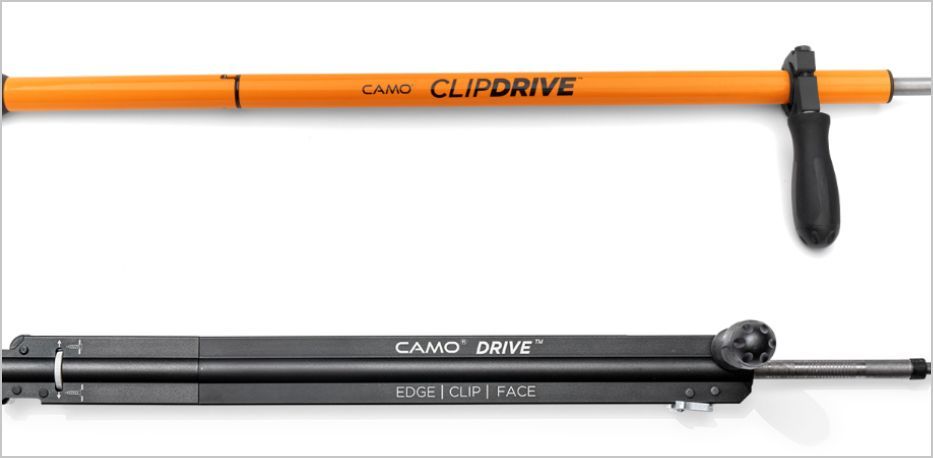 Two ClifDrive bike tire pumps, one orange and one black, shown side by side