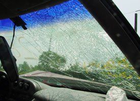 Broken car window