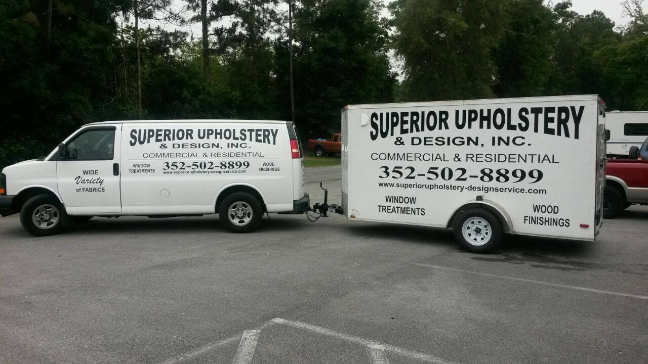 White van and trailer with 