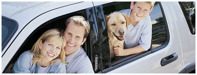 Family in a car