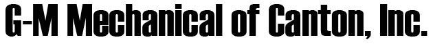 Company logo reading "G-M Mechanical of Canton, Inc." in black, bold, sans-serif font.