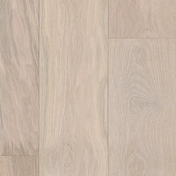 A close up of a white wooden floor.