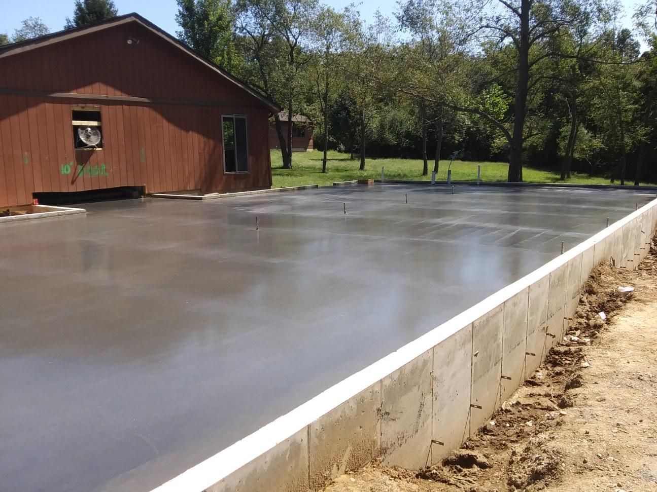 freshly cemented area