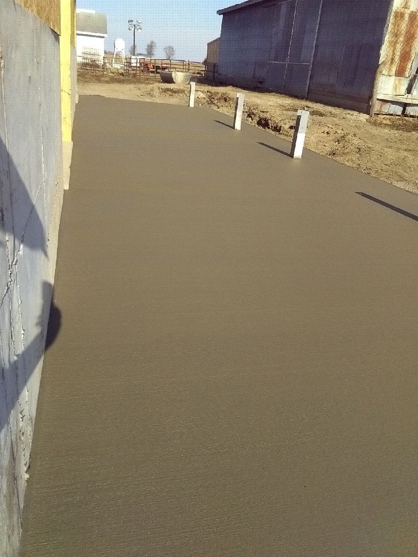 semi-finished cemented area