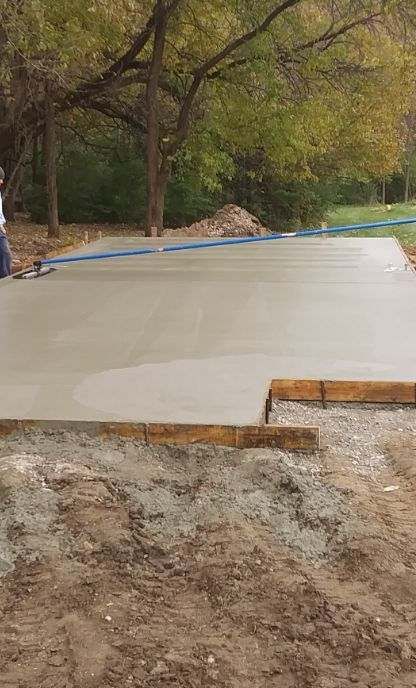 an outdoor concrete flooring project