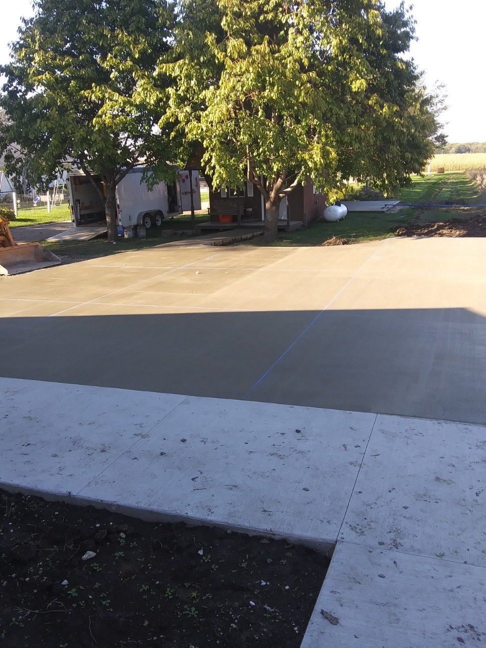 an outdoor concrete slabs project