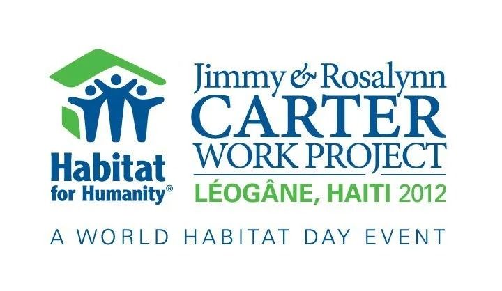 Logo for the 2012 Jimmy & Rosalynn Carter Work Project by Habitat for Humanity in Léogâne, Haiti.