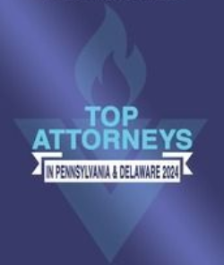 Top Attorneys in Pennsylvania & Delaware 2024 logo on a blue-purple background