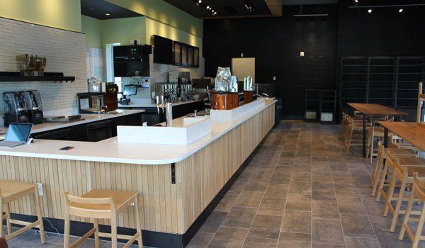 Starbucks interior counter