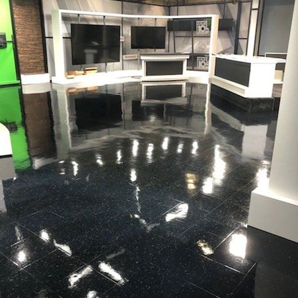 Channel 10 Studio Black VCT Tile Photo Gallery | Saratoga Springs, NY