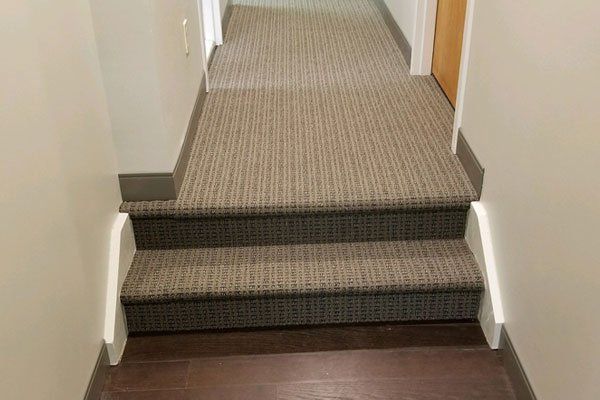 Carpeted stairs