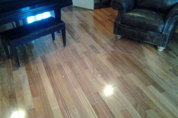 Shiny hardwood floor