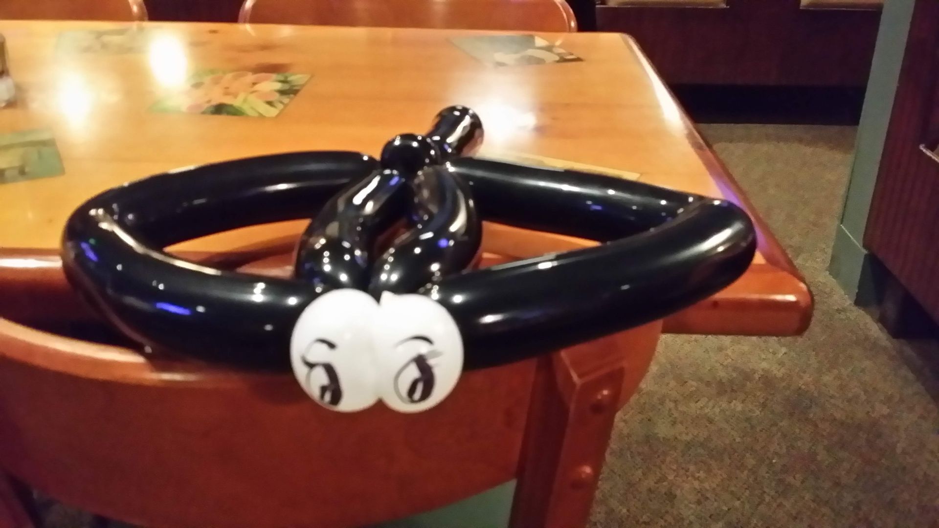 black and white balloon