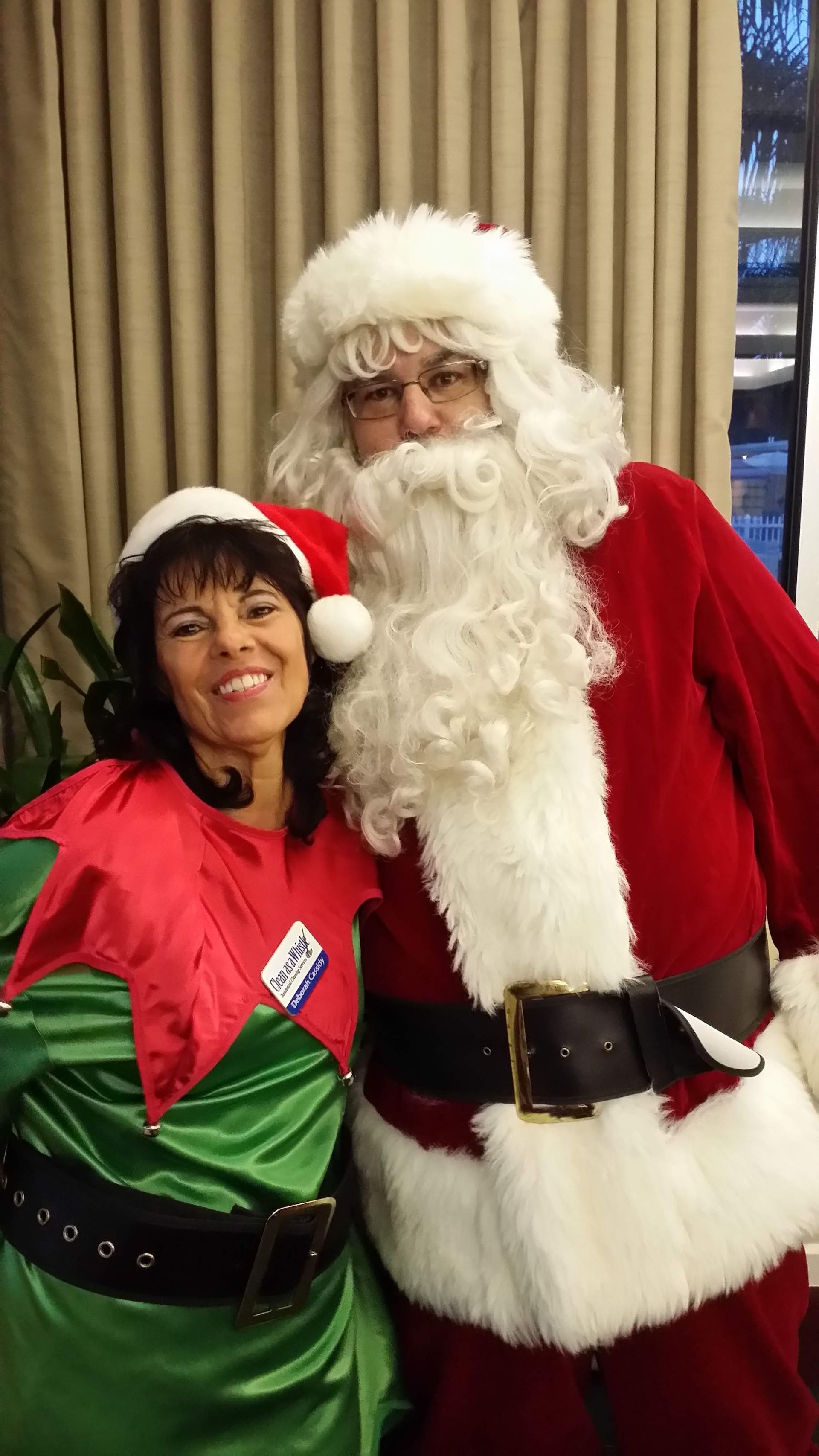 santa and elf costume