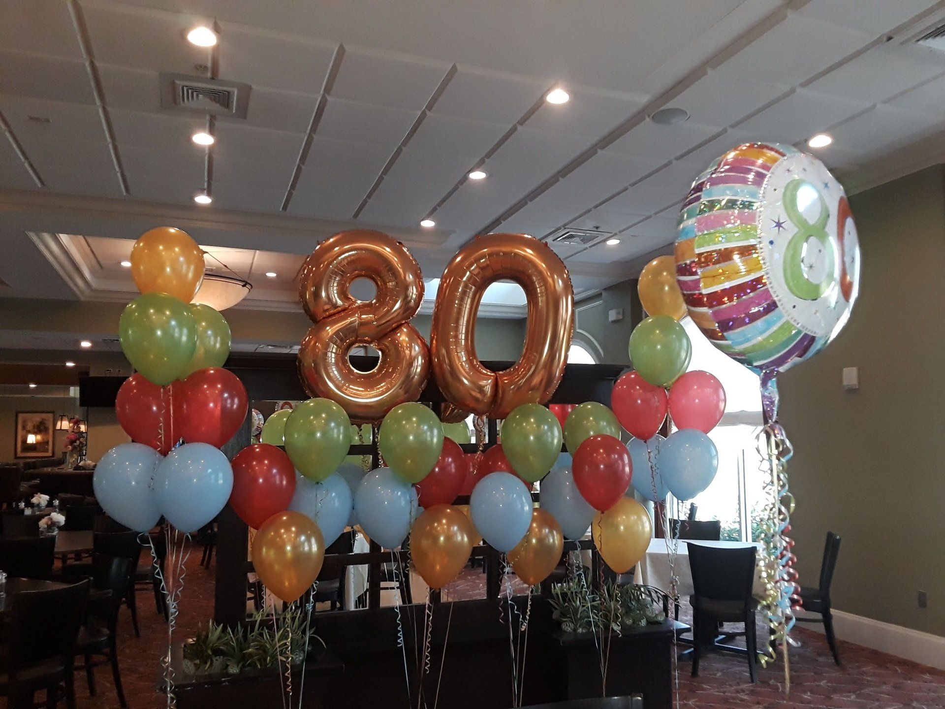 80th celebration balloons