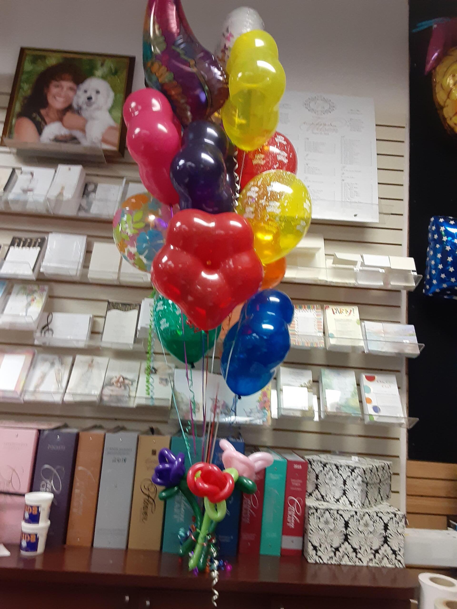 balloons with greeting cards