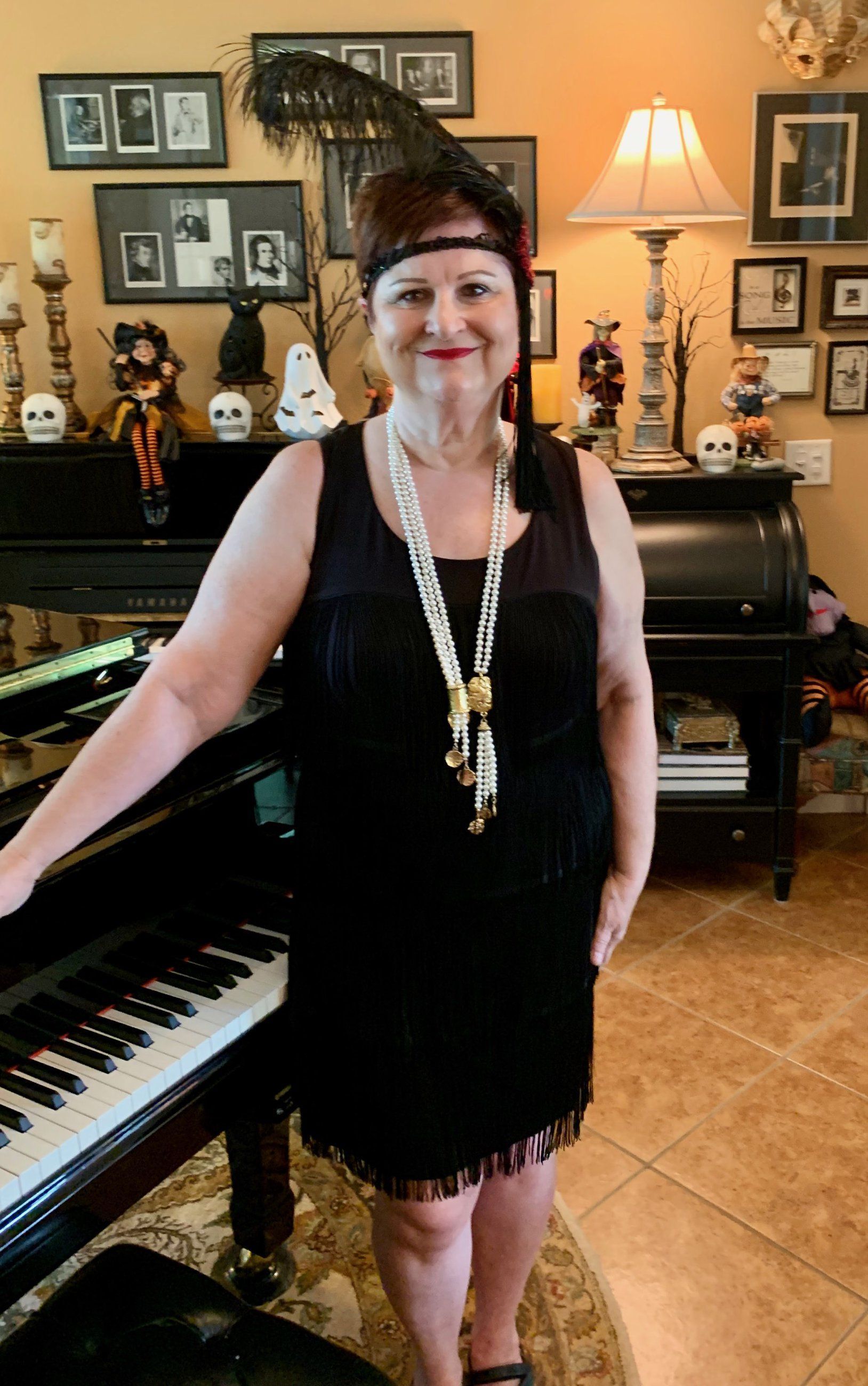 Vintage black flapper dress costume