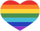 A rainbow heart graphic.