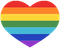 A rainbow heart graphic.