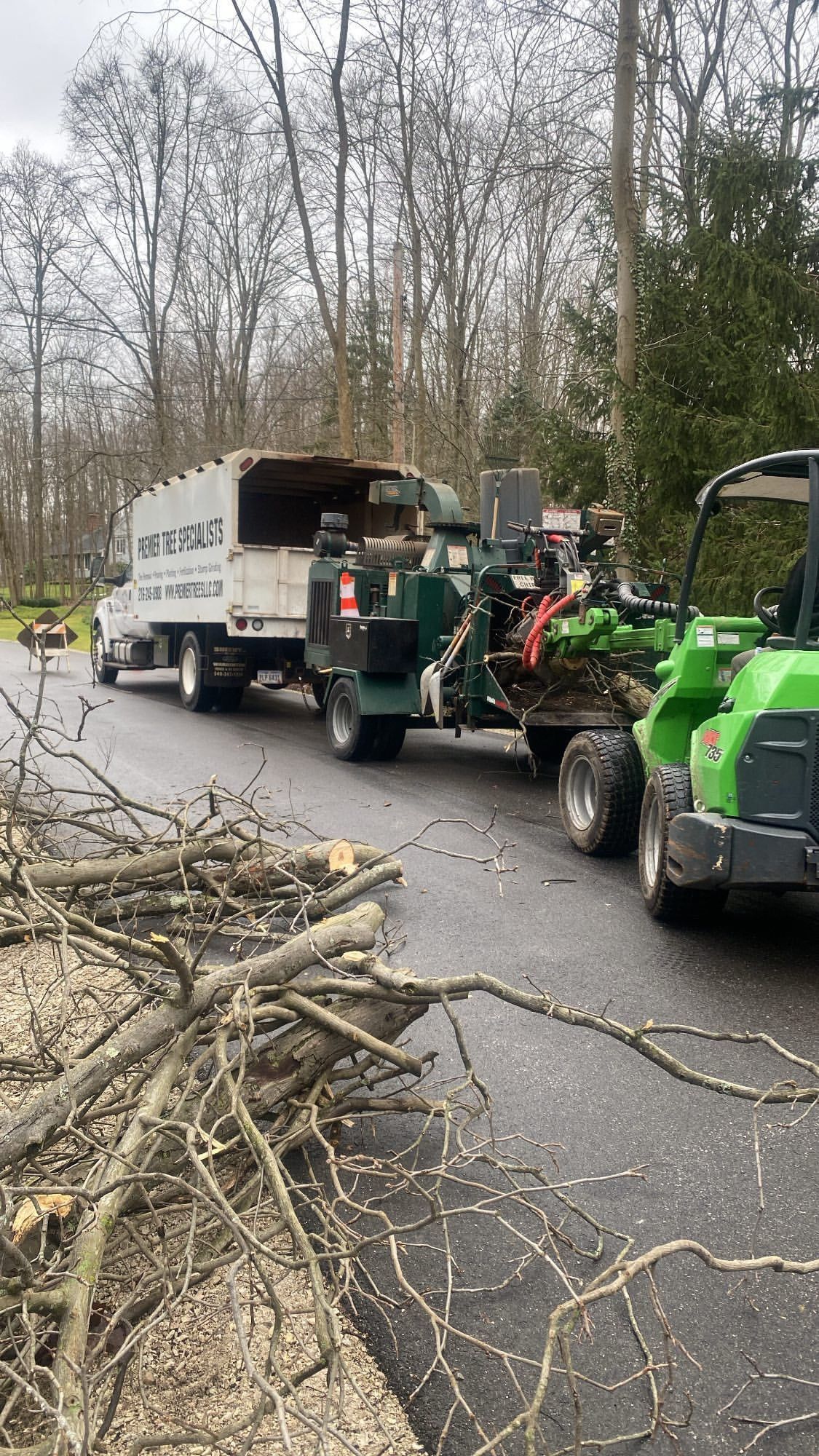 service trucks and some branches