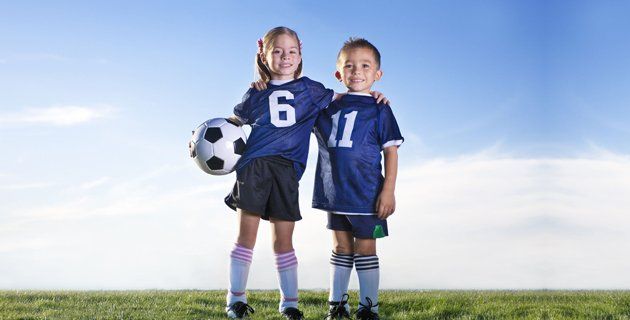 Soccer team outfit and equipment