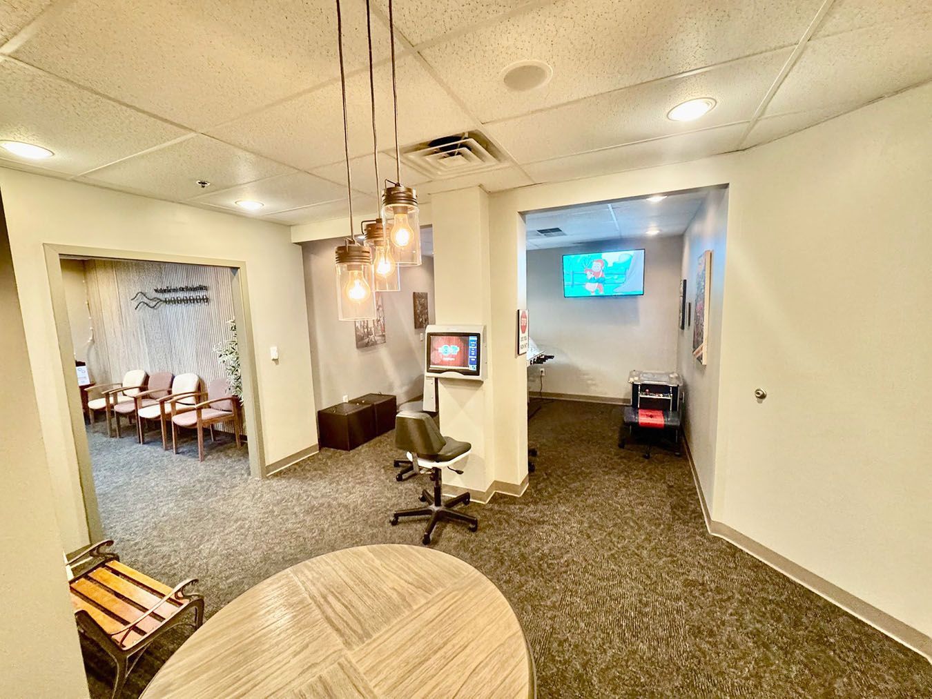 Dental office interior with a game room for kids