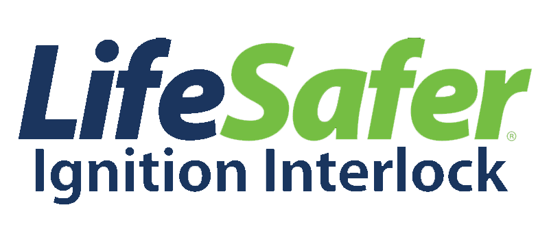 LifeSafer Ignition Interlock logo in blue and green text on a white background