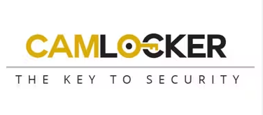 a logo for camlocker the key to security