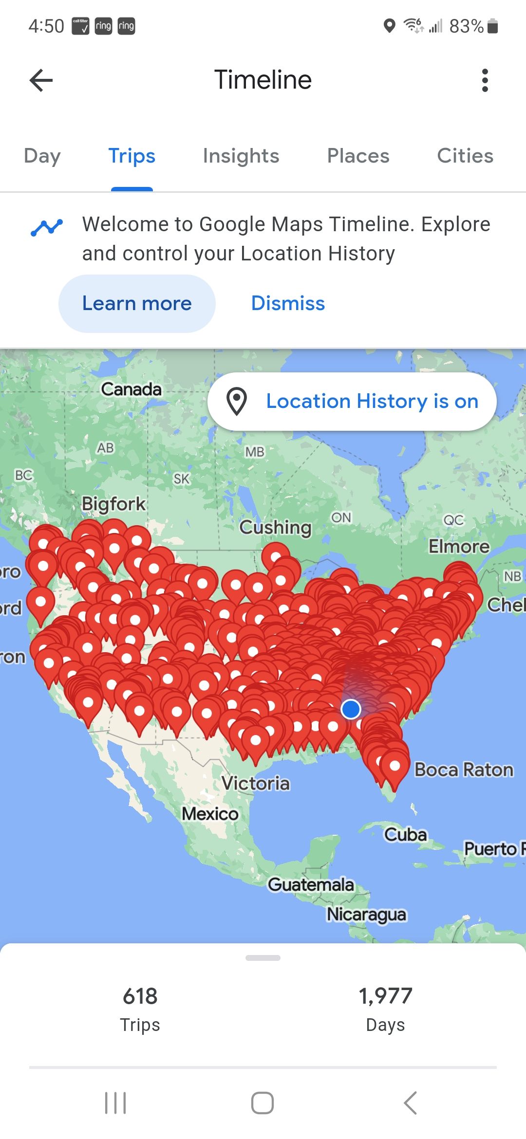 A map of the United States.